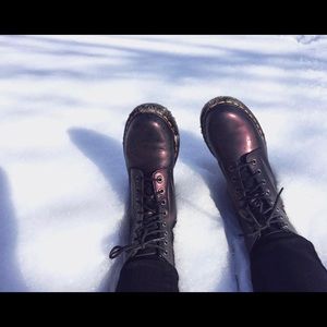 Dark purple Dr. Martens
